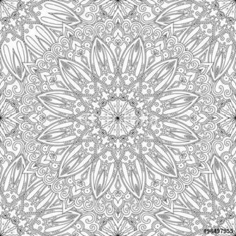 Coloring For Adult Ethnic Seamless Pattern Boho Background