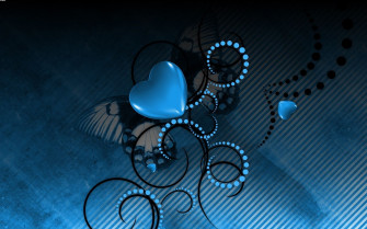 Design Blue Heart Abstract Vector HD Wallpaper