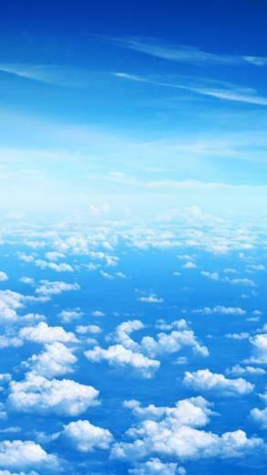 Blue Sky White Clouds iPhone Wallpaper 5s