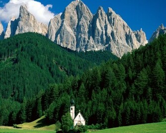Italy Scenery Green Moutain Wallaper