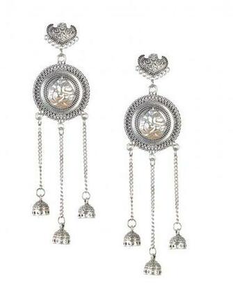 Jewellery Oxidised Silver Fashion Earrings For Women