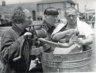 Three Stooges Comedy Series Vaudeville Vintage Wallpaper