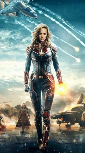 Captain Marvel Wallpaper iPhone 3d