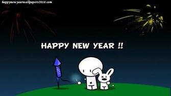 Happy New Year Cartoon Wallpaper For Kids