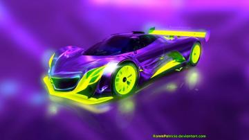 Mazda Furai Concept Purple And Lime By Rammpatricia