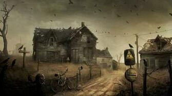 Apocalyptic Radiation Mask Gas Roads Dark Horror Evil Spooky Creepy