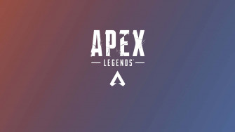 White Apex Legends Logo With Text Wallpaper