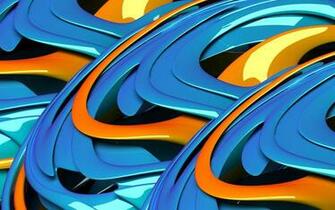 Blue And Orange Waves Wallpaper