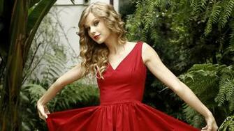 Taylor Swift Wallpaper Red Dress Women Models