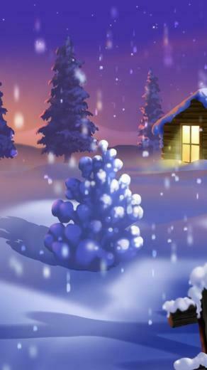 Background Classic Winter Scene Painting Wallpaper
