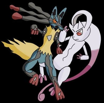 Mewtwo And Lucario Mega Vs