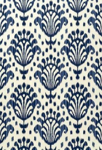 Thibaut Thai Ikat Wallpaper Powder Room