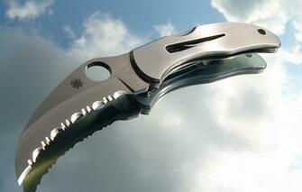 Wallpaper The Sky Clouds Reflection Mirror Knife Folding Vg