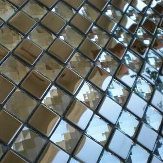 Glass Mix Random Wallpaper Kitchen Backsplash Tile Clear Crystal
