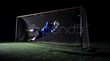 Stock Video Soccer Goalkeeper In Action