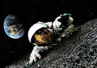Astronaut Walking On The Moon