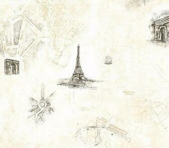 Paris Map Wallpaper Black