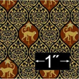 Brodnax Prints Inch Scale Dollhouse Miniature Wallpaper Monkeys
