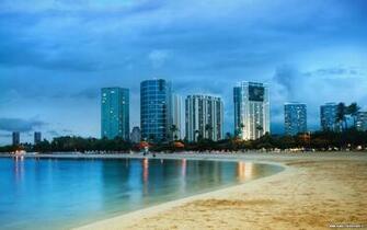Waikiki After Sunset Wallpaper Desktop iPad Background