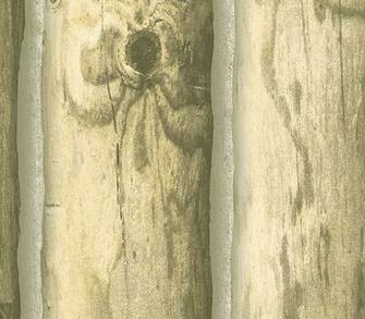 Interior Place Gray Faux Log Cabin Wallpaper