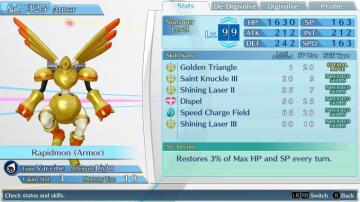 Rapidmon Armor Digimon Story Cyber Sleuth Hacker S