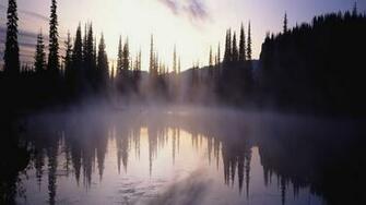 Foggy Lake Wallpaper