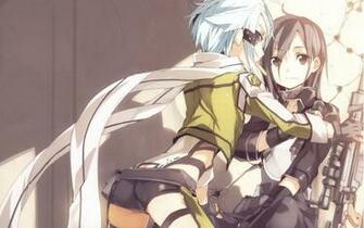 Sinon And Kirito Gun Gale 7q HD Wallpaper