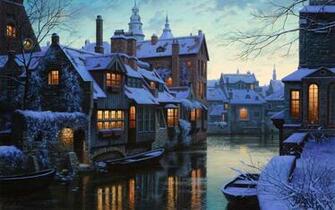 The City In Winter Time Widescreen Wallpaper Wide Net