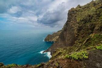 Cliffs Over The Ocean Background High Quality Background