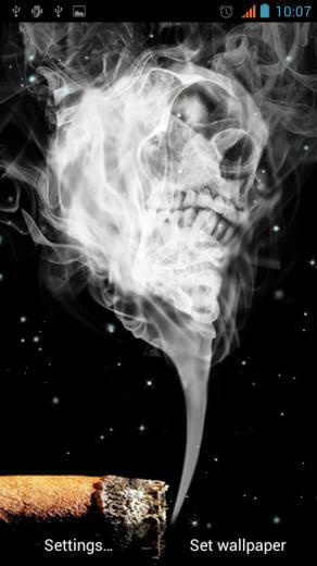 Smoking Skull Live Wallpaper Android Apps On Google Play