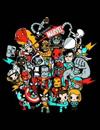 Presworld Marvel X Tokidoki Superstars Hoodie Lg C