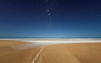Beach Night Full HD Desktop Wallpaper 1080p