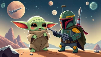 Baby Yoda Boba Wallpaper