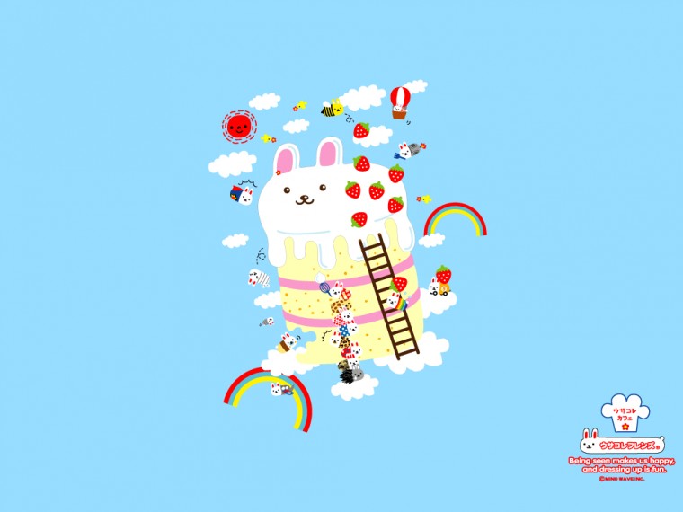 Usacolle Kawaii Wallpaper Blue Background