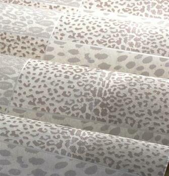 Wp62 Silver Wallpaper Rolls 10m Textured Animal Print Leopard Modern