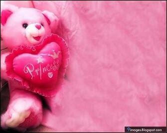Pink Teddy Bear Heart Kiss Love HD Wallpaper