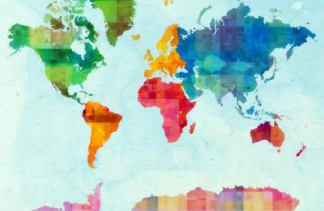 Alfa Img Showing Gt Minimalist World Map Wallpaper