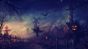 Artwork Fantasy Art Halloween Pumpkin Wallpaper HD