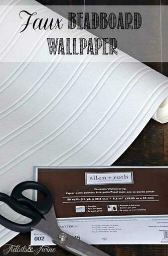 Tidbits Twine Diy Faux Beadboard Wallpaper