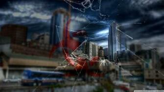 Broken Glass Window HDr Windows City