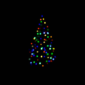 Minimalist Christmas Tree Lights Bokeh Wallpaper