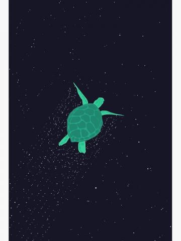 Space Turtle Art Board Print By Muk98