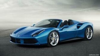 Ferrari Spider Blu Corsa Front HD Wallpaper