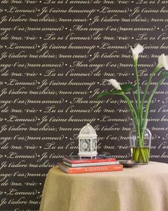 French Love Letters Wall Stencil Contemporary Stencils By