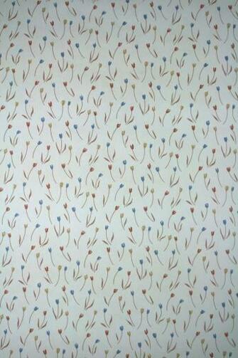 Vintage 50s Wallpaper With Tulip Design Fifties