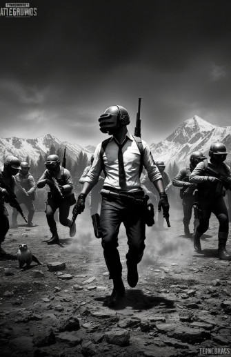Black And White Pubg Wallpaper