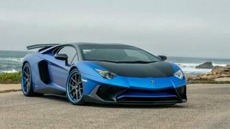 Blue Lamborghini Car Widescreen Wallpaper