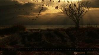 Autumn Leaves Calendar October October09 Wallpaper HD