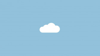 Simple Blue Aesthetic Lone Cloud Wallpaper
