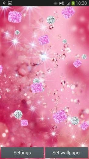Pink Diamonds Live Wallpaper Screenshot